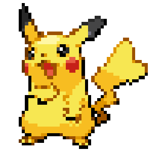 A bouncing pikachu from Pokemon