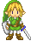 A bouncing gif of Link from The Legend of Zelda