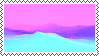 'Blue waves over a pink background'