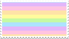 'A pastel coloured rainbow'