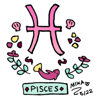 An artistic design for the star sign Pisces