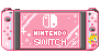 A pink nintendo switch