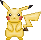The pokemon Pikachu stood facing foward